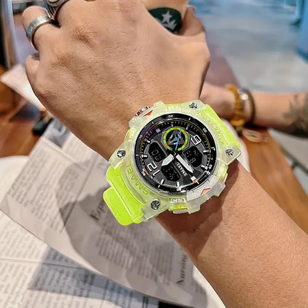 Montre de Sport jaune fluo Homme et Femme