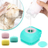 Brosse de Bain en Silicone pour Chiens avec Réservoir de Savon